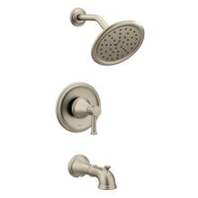 Load image into Gallery viewer, Moen T2313EP Belfield Tub and Shower Trim Package with Single Function 1.75 GPM Shower Head in Brushed Nickel
