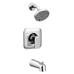Moen T2473EP Genta Tub and Shower Trim Package with Multi Function Shower Head - Less Valve in Chrome