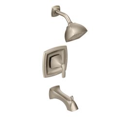 Moen T2693 Voss Posi-Temp Pressure Balanced Tub and Shower Trim with 2.5 GPM Shower Head and Tub Spout in Brushed Nickel