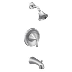 Moen T2743EP Glyde Tub and Shower Trim Package with Single Function Shower Head and Posi-Temp Pressure Balancing Valve Technology in Chrome