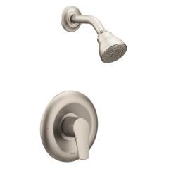 Moen Method Single Handle Posi-Temp Pressure Balanced Shower Trim with Eco-Performance Shower Head in Brushed Nickel