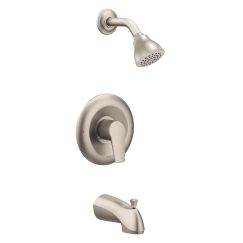 Moen Method Single Handle Posi-Temp Pressure Balanced Tub and Shower with Eco-Performance Shower Head in Brushed Nickel