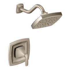 Moen Voss Single Handle 1-Spray Moentrol Shower Faucet Trim Kit with Valve in Brushed Nickel