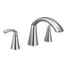 Moen T373 Glyde Two Handle High-Arc Roman Tub Faucet in Chrome