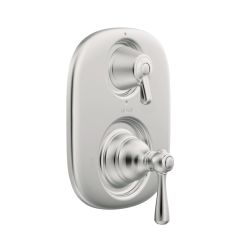 Moen T4111 Kingsley Double Handle Moentrol Pressure Balanced with Volume Control and Integrated Diverter Valve Trim in Chrome