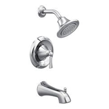 Load image into Gallery viewer, Moen T4503 Wynford Bath and Shower Faucet with Posi-Temp Pressure Balanced Trim in Chrome
