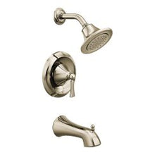 Load image into Gallery viewer, Moen T4503 Wynford Bath and Shower Faucet with Posi-Temp Pressure Balanced Trim in Polished Nickel

