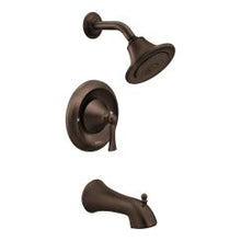 Load image into Gallery viewer, Moen T4503 Wynford Bath and Shower Faucet with Posi-Temp Pressure Balanced Trim in Oil Rubbed Bronze
