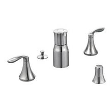 Load image into Gallery viewer, Moen T5220 Eva Collection Two Handle Bidet Faucet with Metal Waste Assembly in Chrome

