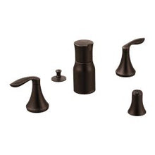 Load image into Gallery viewer, Moen T5220 Eva Collection Two Handle Bidet Faucet with Metal Waste Assembly in Oil Rubbed Bronze
