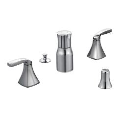 Moen T5269 Voss Two Handle Bidet Faucet Trim Kit with Valve in Chrome