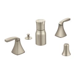 Moen T5269 Voss Two Handle Bidet Faucet Trim Kit with Valve in Brushed Nickel