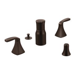 Moen T5269 Voss Two Handle Bidet Faucet Trim Kit with Valve in Oil Rubbed Bronze