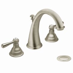 Moen T6125 Kingsley 8" Widespread Two Handle High-Arc Bathroom Faucet Trim Kit in Brushed Nickel