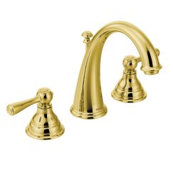 Moen T6125 Kingsley 8" Widespread Two Handle High-Arc Bathroom Faucet Trim Kit in Polished Brass