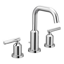 Load image into Gallery viewer, Moen T6142 Glyde Widespread Bathroom Faucet - Pop-Up Drain Included in Chrome
