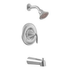 Moen T62133EP Eva Posi-Temp Pressure Balanced Tub and Shower Trim with 1.75 GPM Shower Head and Tub Spout in Chrome