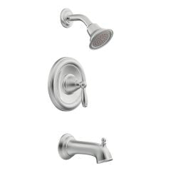 Moen T62153EP Brantford Posi-Temp Tub and Shower Trim with 1.75 GPM Shower Head and Tub Spout in Chrome