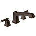 Moen T623 Boardwalk 3 Holes 6" Two Handle Widespread/Deck Mounted Roman Tub Faucet in Mediterranean Bronze