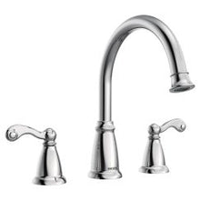 Load image into Gallery viewer, Moen T624 Traditional 10&amp;quot; Two Handle Widespread/Deck Mounted Roman Tub Faucet in Chrome
