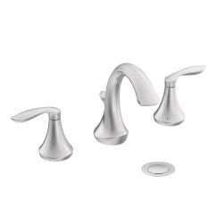 Moen T6420 Eva 8" Widespread Two Handle Bathroom Faucet Trim Kit with Valve in Chrome