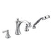 Moen T654 Wynford Two Handle Deck Mount Roman Tub Faucet with Handshower in Chrome