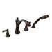Moen T654 Wynford Two Handle Deck Mount Roman Tub Faucet with Handshower in Oil Rubbed Bronze