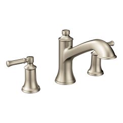 Moen T683 Dartmoor 8" Widespread Two Handle Roman Tub Bathroom Faucet in Brushed Nickel