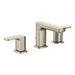 Moen T6920 Rizon Double - Handle Widespread Low Arc Bathroom Faucet in Brushed Nickel