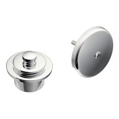 Moen T90331 Push-n-lock Tub Drain Kit with 1 - 1/2" Threads in Chrome