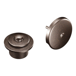 Moen T90331 Push-n-lock Tub Drain Kit with 1 - 1/2" Threads in Oil Rubbed Bronze