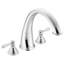 Load image into Gallery viewer, Moen T920 Kingsley Two Handle High Arc Roman Tub Faucet in Chrome
