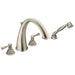 Moen T922 Kingsley Two Handle High Arc Roman Tub Faucet Includes Hand Shower in Brushed Nickel