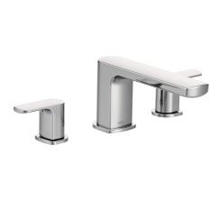 Moen T935 Rizon Two Handle Low Arc Roman Tub Faucet in Chrome