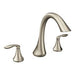 Moen T943 Eva Two Handle High Arc Roman Tub Faucet in Brushed Nickel