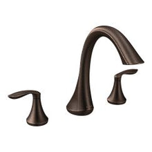 Load image into Gallery viewer, Moen T943 Eva Two Handle High Arc Roman Tub Faucet in Oil Rubbed Bronze
