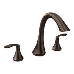 Moen T943 Eva Two Handle High Arc Roman Tub Faucet in Oil Rubbed Bronze