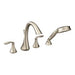 Moen T944 Eva Two Handle High Arc Roman Tub Faucet Includes Hand Shower in Brushed Nickel