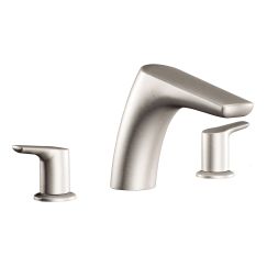 Moen T986 Method Two Handle Low Arc Roman Tub Faucet in Brushed Nickel