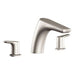 Moen T986 Method Two Handle Low Arc Roman Tub Faucet in Brushed Nickel