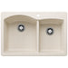 BLANCO Diamond 1-3/4 Double Bowl Dual Mount Kitchen Sink - Soft White