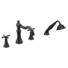 Load image into Gallery viewer, Moen TS21102 Two-Handle Roman Tub Faucet Includes Hand Shower
