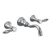 Moen Weymouth Two Handle High Arc Wall Mount Bathroom Faucet in Chrome