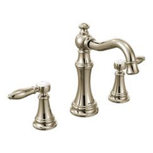 Load image into Gallery viewer, Moen TS42108 Weymouth Two Handle High Arc Bathroom Faucet in Polished Nickel
