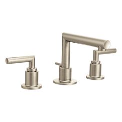 Moen TS43002 Arris Two Handle Low Arc Bathroom Faucet in Brushed Nickel