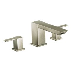 Moen TS903 90 Degree Two Handle High Arc Roman Tub Faucet in Brushed Nickel