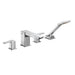 Moen TS904 90 Degree Two Handle High Arc Roman Tub Faucet Includes Hand Shower in Chrome