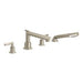 Moen Arris Two Handle Diverter Roman Tub Faucet Includes Hand Shower in Brushed Nickel