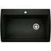 BLANCO 442917 Diamond Super Single Dual Mount Kitchen Sink - Coal Black