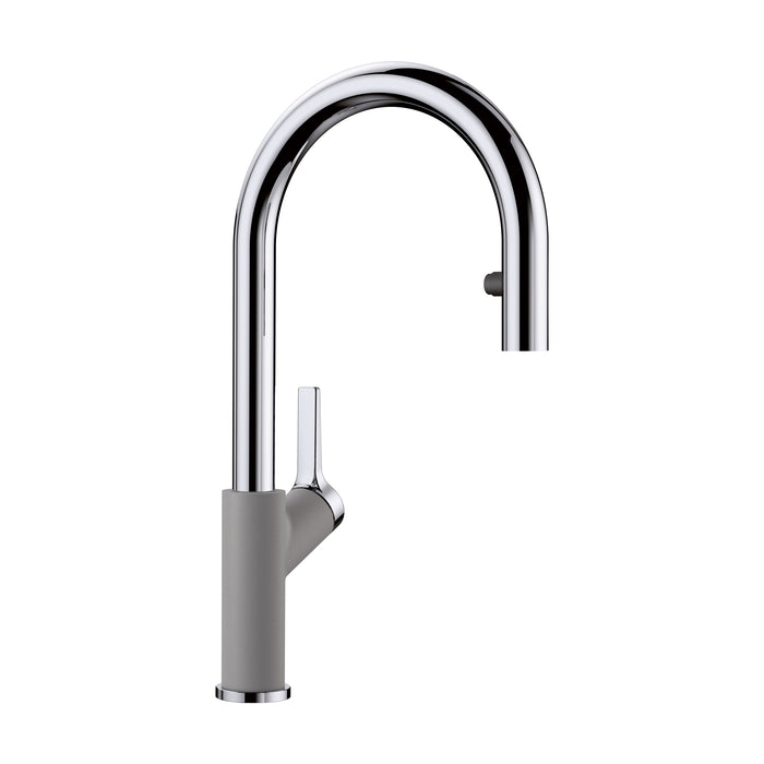 BLANCO 526396 Urbena Pull-Down Kitchen Faucet 1.5 GPM - Chrome/Metallic Gray